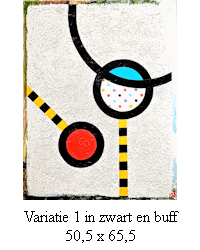 Variatie 1 in zwart en buff